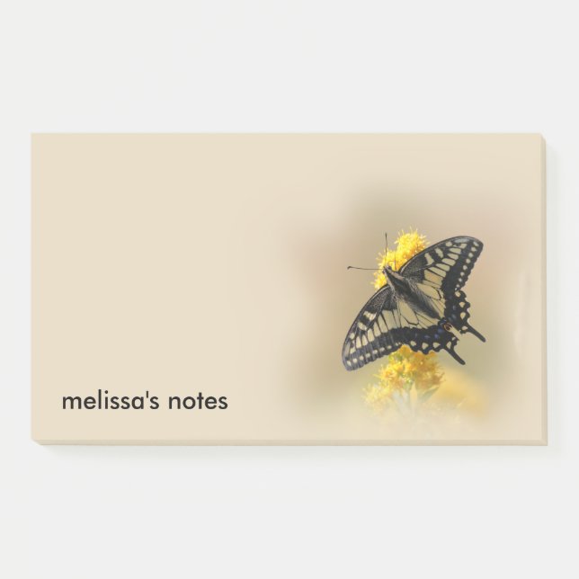 Notas Post-it® Hermosa mariposa Anise Swallowtail en el sol (Anverso)
