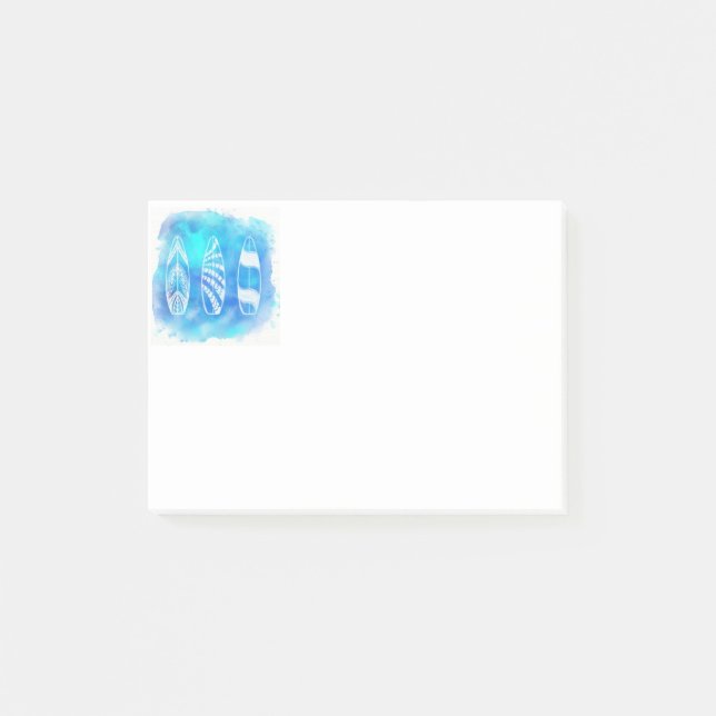Notas Post-it® Hermosa pintura azul acuática (Anverso)