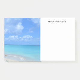 Notas Post-it® Hermosa playa tropical turquesa