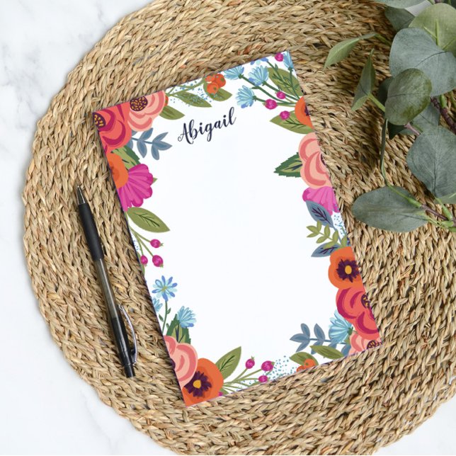 Notas Post-it® Hermosas flores boho - nombre personalizado (Subido por el creador)