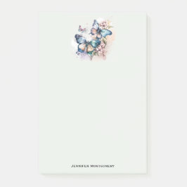 Notas Post-it® Hermosas mariposas y flores