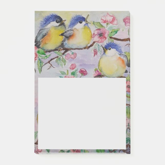 Notas Post-it® Hermosas Sparrows Sticky Notes Little Birds (Anverso)