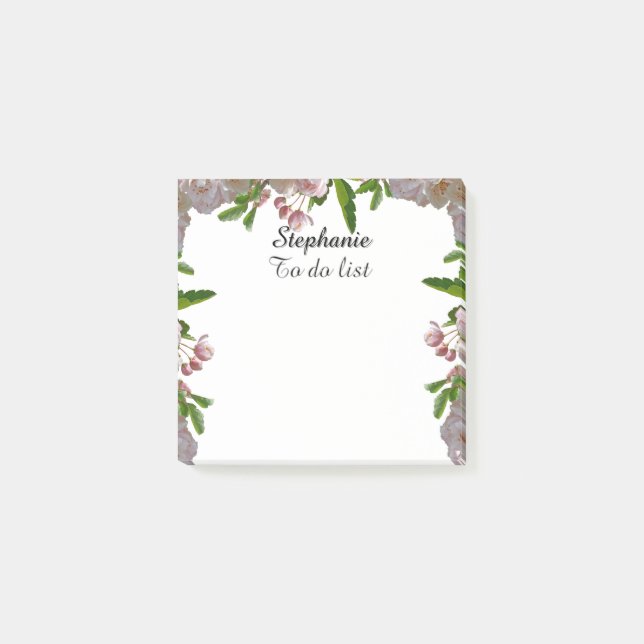 Notas Post-it® Hermoso Bouquet Boho - Nombre personalizado para h (Anverso)