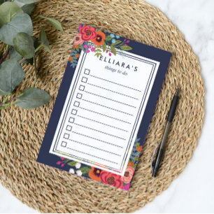 Notas Post-it® Hermoso Bouquet Boho - Nombre personalizado para h