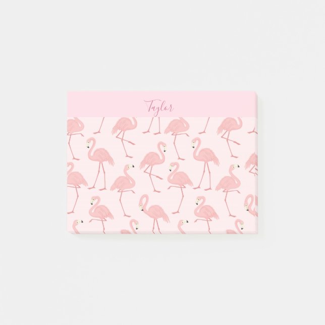 Notas Post-it® Hermoso Flamingo Rosa (Anverso)