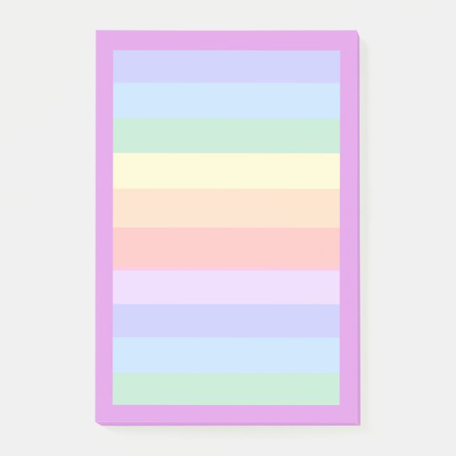 Notas Post-it® Hermoso fondo arcoiris pastel (Anverso)