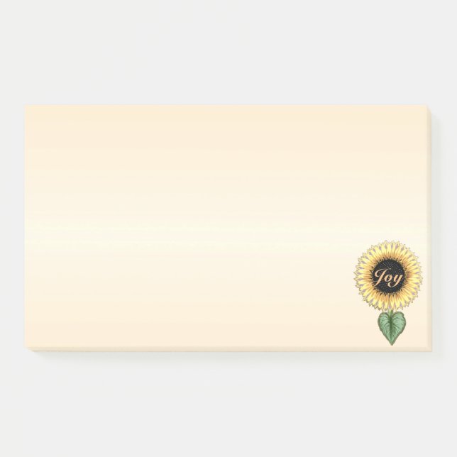 Notas Post-it® Hermoso girasol en Coral (Anverso)