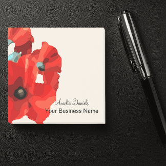 Notas Post-it® Hermoso negocio de amapola roja