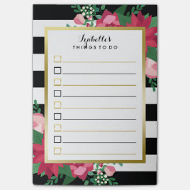 Notas Post-it® Hermoso nombre personalizado de Bouquet para hacer