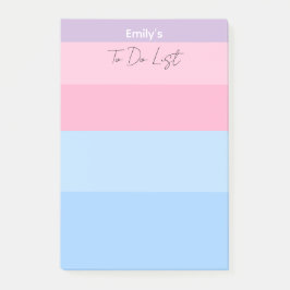 Notas Post-it® Hermoso Pastel Rosa y Azul