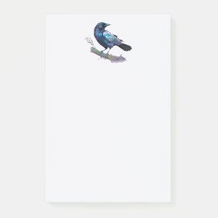 Notas Post-it® Hermoso Raven en una rama de árbol