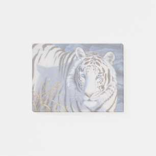 Notas Post-it® Hermoso tigre blanco con ojos azul cristal