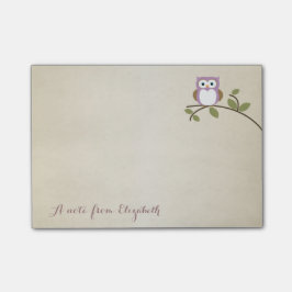 Notas Post-it® Hermoso y Agradable, Lechuza