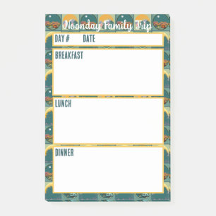 Notas Post-it® Herramienta de planificación de comidas del menú d