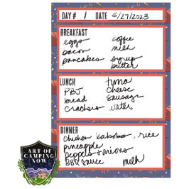 Notas Post-it® Herramienta de planificación de comidas del menú d