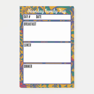 Notas Post-it® Herramienta de planificación de comidas del menú d