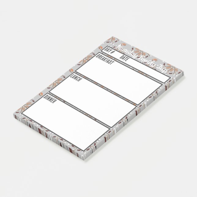 Notas Post-it® Herramienta de planificación de comidas del menú d (En perspectiva)