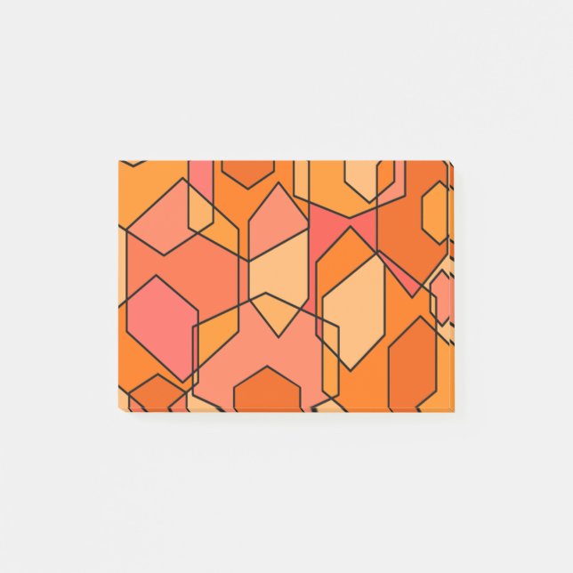 Notas Post-it® Hexagon Bauhaus - Naranja (Anverso)