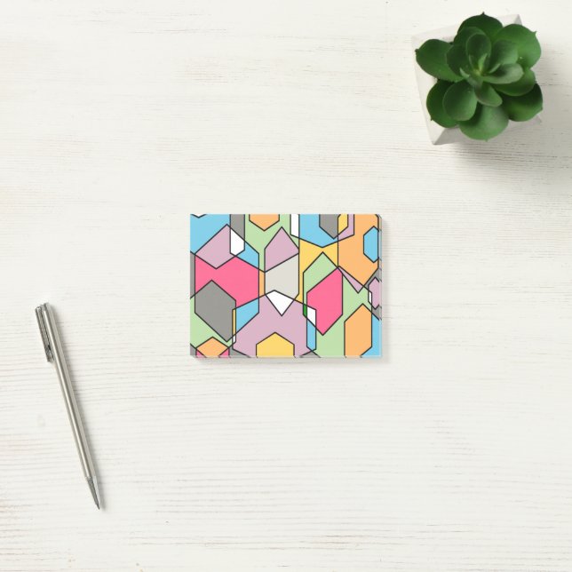 Notas Post-it® Hexagon Bauhaus - Pasteles (Oficina)