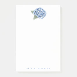 Notas Post-it® Hidrangea azul pintada Bloom Personalizado