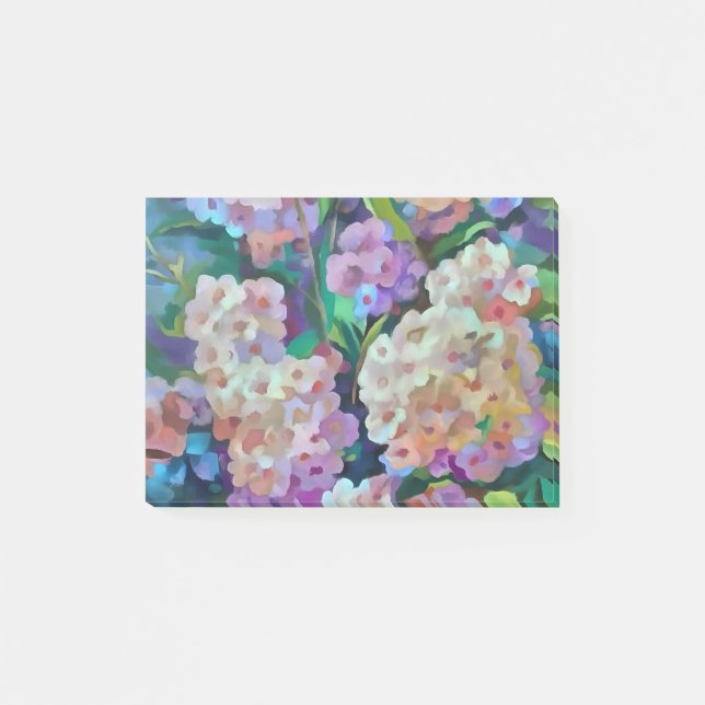 Notas Post-it® Hidrangeas artísticas Hortensia Arte Abstroral Flo (Anverso)