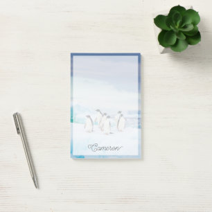 Notas Post-it® Hielo y nieve   Adelie Penguins Antártida