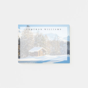 Notas Post-it® Hielo y nieve Alpes suizos de cabina de invierno