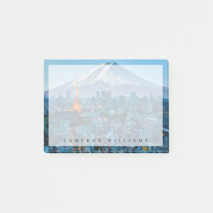 Notas Post-it® Hielo y nieve   Línea Skyline Mt. Fuji y Tokio