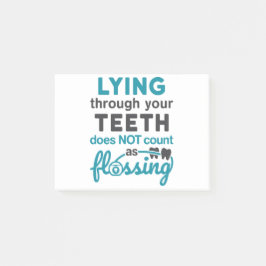 Notas Post-it® Higiene dental que se mueve por los dientes que no