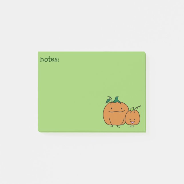 Notas Post-it® Hija de la familia Calabaza Halloween de Acción de (Anverso)