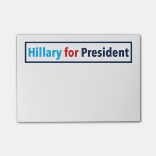 Notas Post-it® Hillary para el presidente (elija su propio color)