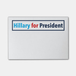 Notas Post-it® Hillary para el presidente (elija su propio color)