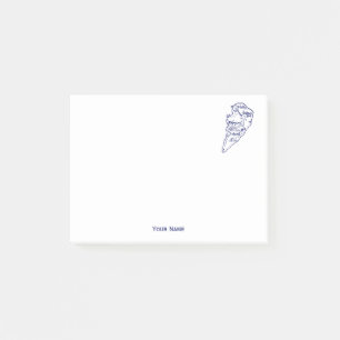 Notas Post-it® Hilton Head Island SC Vintage Map Navy Blue