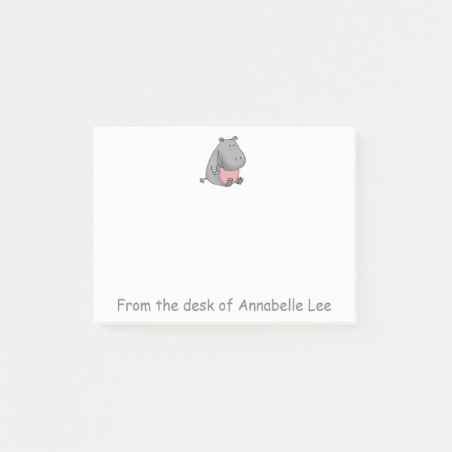 Notas Post-it® Hippo (Anverso)