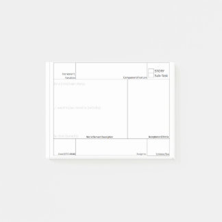 Notas Post-it® Historia ágil de la ayuda del planeamiento de la