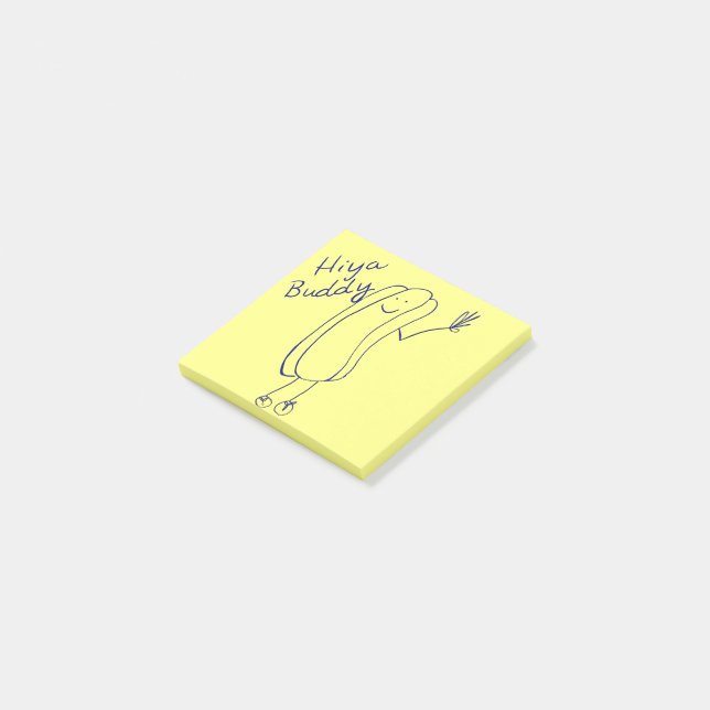 Notas Post-it® Hiya Buddy Post-It Notes (En perspectiva)