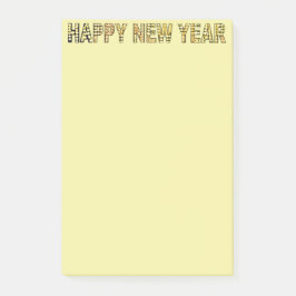 Notas Post-it® HNY-Yellow-Gld