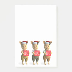 Notas Post-it® Ho Ho Ho Ho Piglets