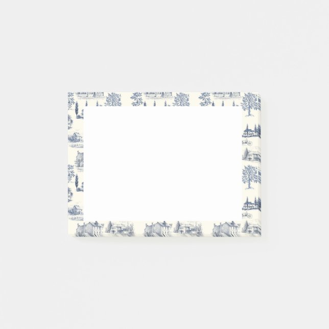 Notas Post-it® Hogares históricos Toile (Anverso)
