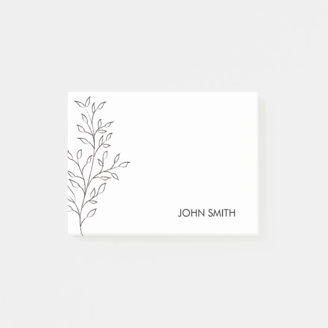 Notas Post-it® Hoja de esbozo minimalista (Anverso)
