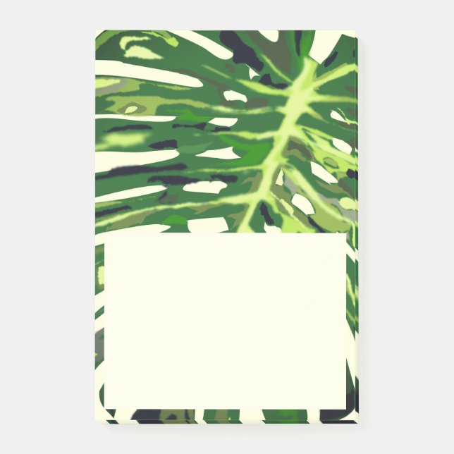 Notas Post-it® Hoja de Monstera Tropical (Anverso)