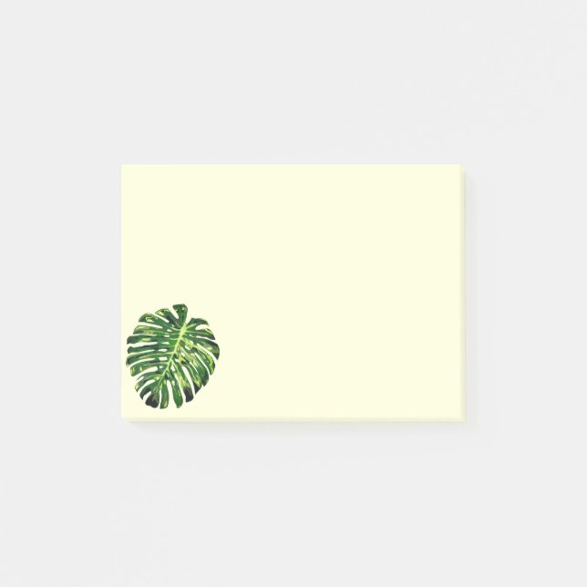 Notas Post-it® Hoja de Monstera Tropical - (Anverso)