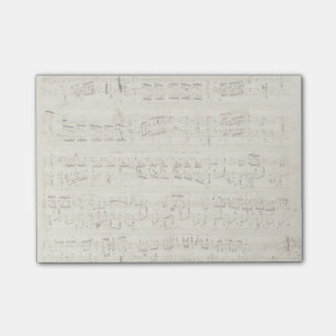 Notas Post-it® Hoja de música en pergamino manuscrita en tinta