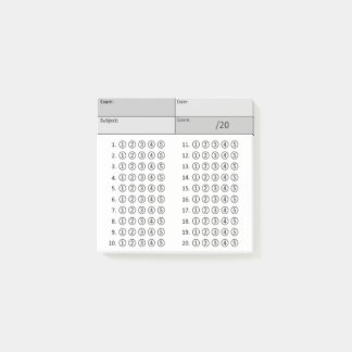 Notas Post-it® Hoja de respuesta (burbujas) - Blanco y negro