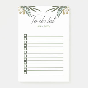 Notas Post-it® Hojas botánicas de acuarela modernas y personaliza