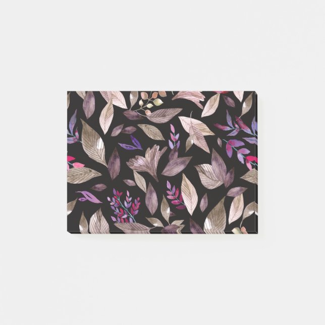 Notas Post-it® Hojas caídas de agua (Anverso)