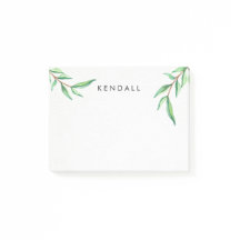 Hojas de acuarela Minimalistas personalizadas