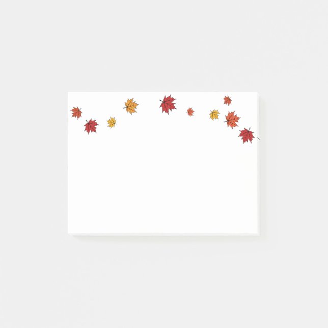 Notas Post-it® Hojas de Arce de Otoño (Anverso)