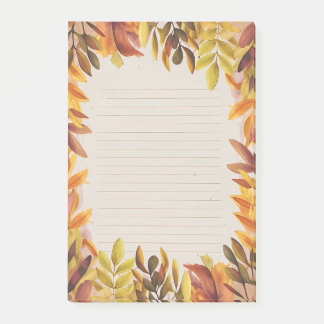 Notas Post-it® Hojas de Crisp y líneas acogedoras (Anverso)