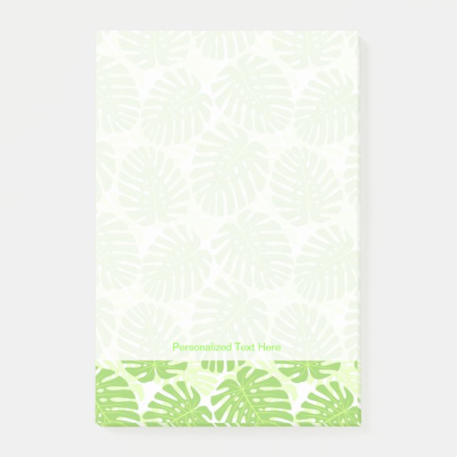Notas Post-it® Hojas de la planta tropical - modelo de Monstera (Anverso)
